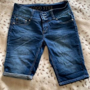 Gogo Star jean Bermuda shorts